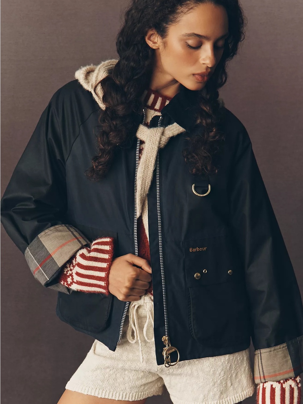 NWT Barbour Kearton Wax Cotton Jacket Navy
